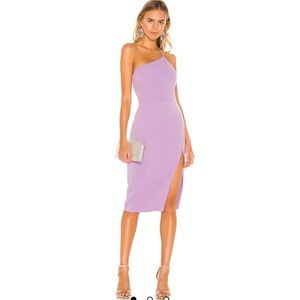 REVOLVE - Lovers + Friends Elegant One-Shoulder Lavender Dress